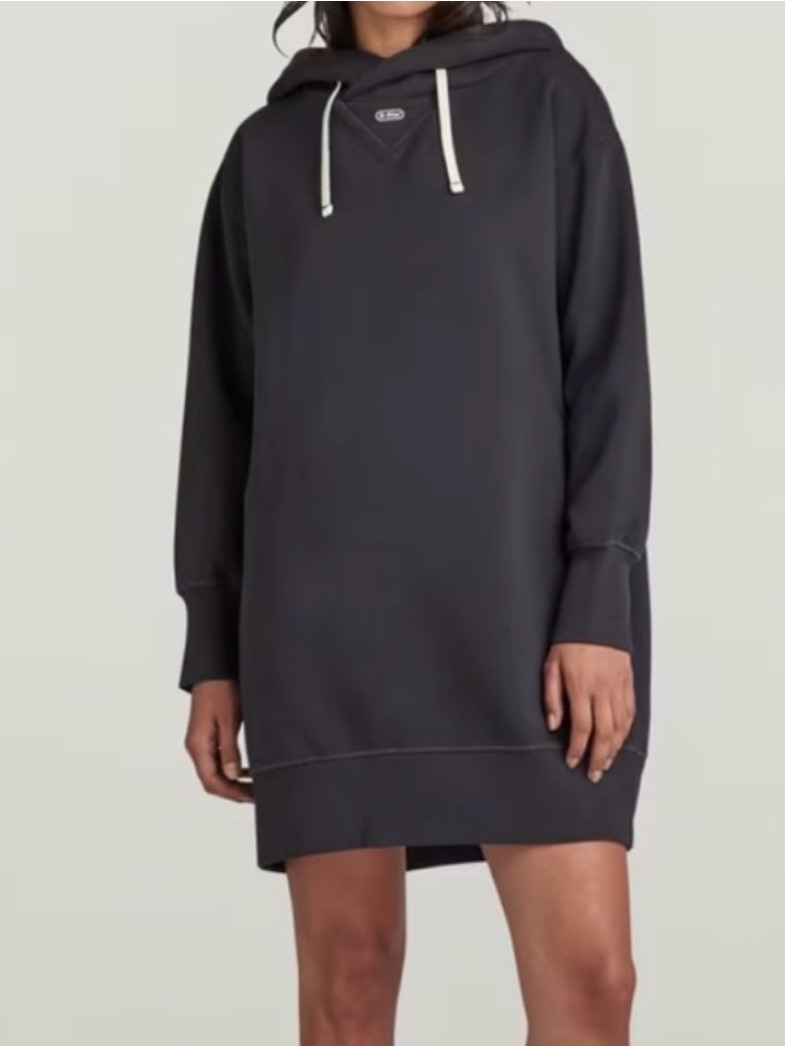 G-Star Hooded Sweat Dress Loose “Shadow” Nwt Pockets Hood Streetwear Beach